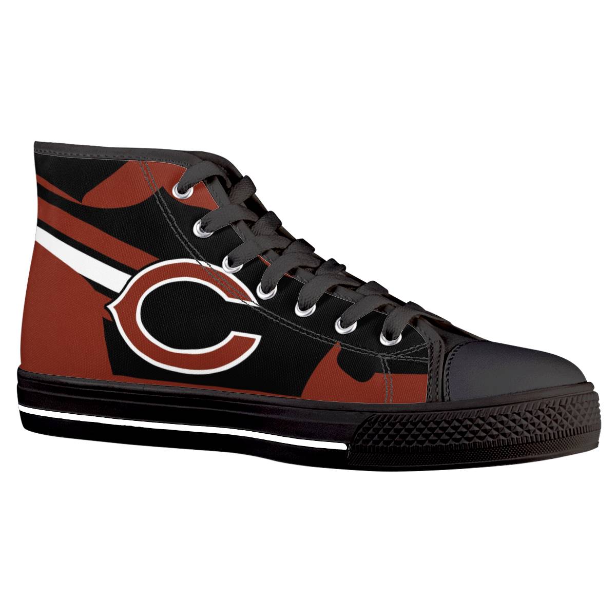 Women's Chicago Bears High Top Canvas Sneakers 003